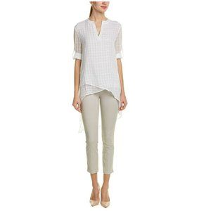 Catherine Malandrino Livy High/Low Blouse, Women's Size S, White NWT
